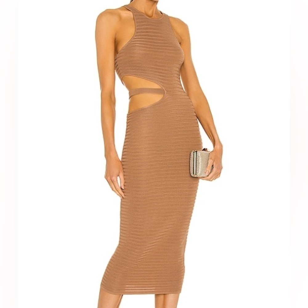 Brown Michael Costello x REVOLVE Athena Midi Dress Size M